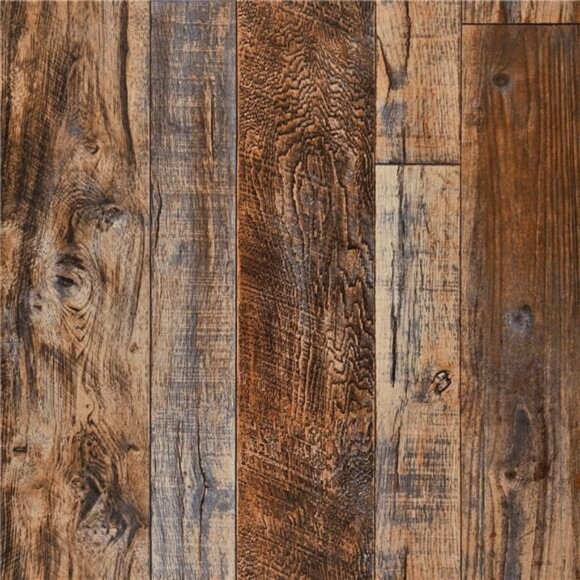 17.71" x 118" Brown Wood Wallpaper Peel and Stick Shiplap Self Adhesive - Picture 1 of 7
